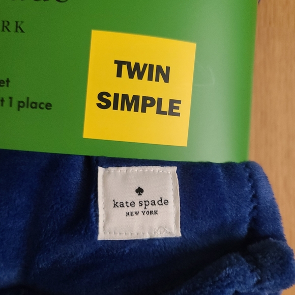Kate Spade Blue Twin Sized Blanket - Picture 2 of 6